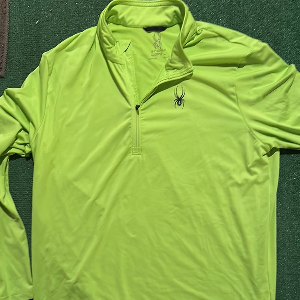 Spyder Men's Vibrant Green Performance ski Prospect baselayer